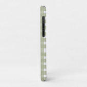 Sage Green White Gingham, gepersonaliseerd Case-Mate iPhone Case (Achterkant/links)