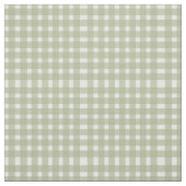 Sage Green White Gingham Pattern Stof (Swatch)