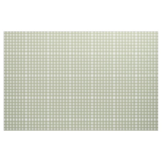 Sage Green White Gingham Pattern Stof (Fat Quarter)