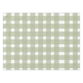 Sage Green White Gingham Pattern Tafelkleed (Voorkant (Horizontaal))