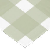 Sage Green White Gingham Pattern Tafelkleed (Gekanteld)