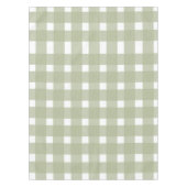 Sage Green White Gingham Pattern Tafelkleed (Voorkant)