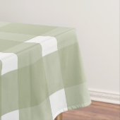 Sage Green White Gingham Pattern Tafelkleed (Voorbeeld)