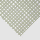 Sage Green White Gingham Pattern Tissuepapier (Detail)
