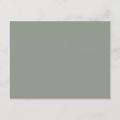 Sage Green White Line Art Floral Wedding Details Informatiekaartje (Achterkant)
