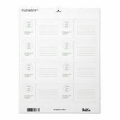 Sage Green White Modern Business Shipping Etiket (Full Sheet)
