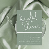 Sage Green & White Modern Vrijgezellenfeest Kaart