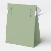 Sage Green & White Monogram Weddenschap Bedankdoosjes (Achterkant)