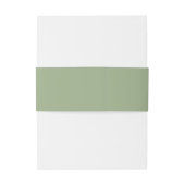 Sage Green & White Monogram Weddenschap Uitnodigingen Wikkel (Achterkant Voorbeeld)