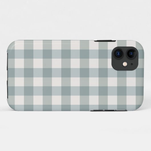 Sage Green & White Play Gingham Case-Mate iPhone Case (Achterkant (horizontaal))