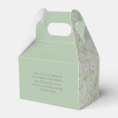 Sage Green White Rose Wedding Bedankdoosjes (Achterkant)