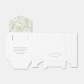 Sage Green White Rose Wedding Bedankdoosjes (Uitgevouwen)