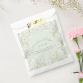 Sage Green White Rose Wedding Bedankzakje (Gezegeld)