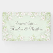 Sage Green White Rose Wedding Spandoek (Horizontaal)