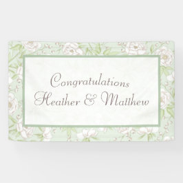 Sage Green White Rose Wedding Spandoek