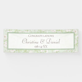 Sage Green White Rose Wedding Spandoek
