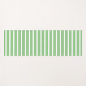 Sage Green White Stripe Spring Summer Custom Cute Yogamat (Voorkant (horizontaal))