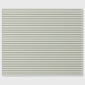 Sage Green | white stripe wrapping paper Cadeaupapier (Vlak)