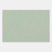 Sage Green & White Stripes Polka Dot Chevron Inpakpapier Vel (Voorkant 2)