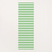 Sage Green White Striptions Pattern Custom Name Gi Yogamat (Achterkant)