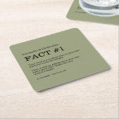 Sage Green White Wedding Fact Kartonnen Onderzetters (Schuin)