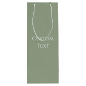 Sage Green  Wijn Cadeautas (Achterkant)