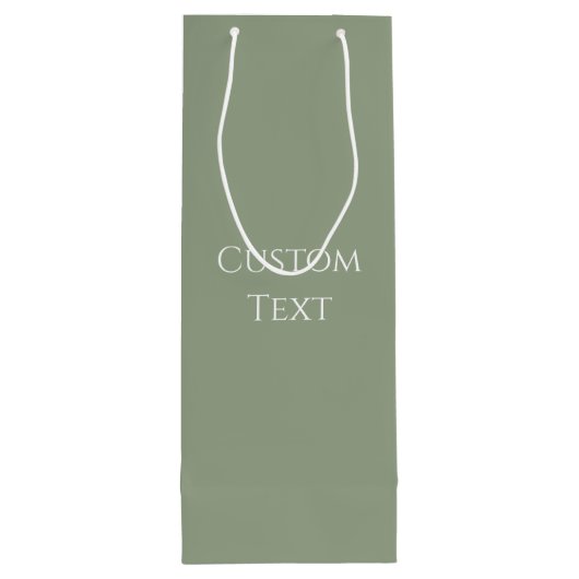 Sage Green  Wijn Cadeautas (Achterkant)
