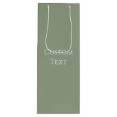 Sage Green  Wijn Cadeautas (Voorkant)