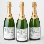 Sage Green wil dat je mijn Bridesmaid bent. Sparkling Wijnetiket (Flessen)