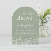 Sage Green Wilde Vrijgezellenfeest Elegant Kaart (Staand voorkant)