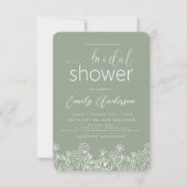 Sage Green Wilde Vrijgezellenfeest Elegant Kaart (Voorkant)