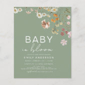 Sage Green Wildflower Baby in Bloom Shower (Voorkant)