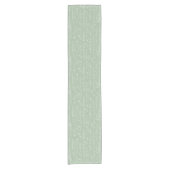 Sage Green Wildflower Baby Shower Table Runner Korte Tafelloper (Voorkant)