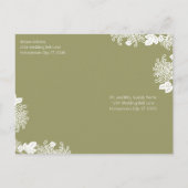 Sage Green Wildflower Bloom Goedkope Trouwen Uitnodiging Briefkaart (Achterkant)