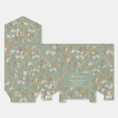 Sage Green Wildflower Boho Baby in Bloom Garden Bedankdoosjes (Ongevouwen)