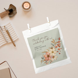 Sage Green Wildflower Boho Baby shower Rustiek Bedankzakje