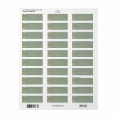 Sage Green Wildflower Boho Garden Retouradres Etiket (Full Sheet)
