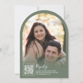 Sage Green Wildflower Butterfly Arch Vrijgezellenf Kaart (Achterkant)