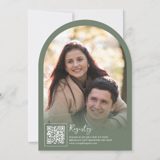 Sage Green Wildflower Butterfly Arch Vrijgezellenf Kaart (Achterkant)