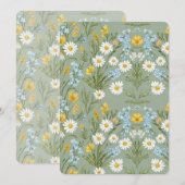 Sage Green Wildflower Feestdagenkaart (Voorkant / Achterkant)