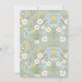 Sage Green Wildflower Feestdagenkaart (Achterkant)
