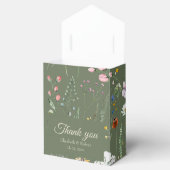 Sage Green Wildflower Meadow Bruiloft Dank u Bedankdoosjes (Geopend)