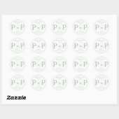 Sage Green Wildflower Ready to Pop Baby Shower  Ronde Sticker (Vel)