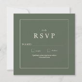 Sage Green Wildflower RSVP-kaart (Voorkant)