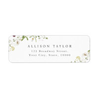 Sage Green Wildflower Rustic Boho Retouradres