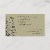 Sage Green Wildflower Visitekaartje (Achterkant)