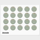 Sage Green Wildflower Vrijgezellenfeest Laat Liefd Ronde Sticker (Vel)