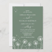 Sage Green Wildflower Wedding  Kaart (Voorkant)