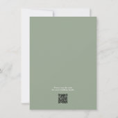 Sage Green Wildflower Wedding Save The Date (Achterkant)