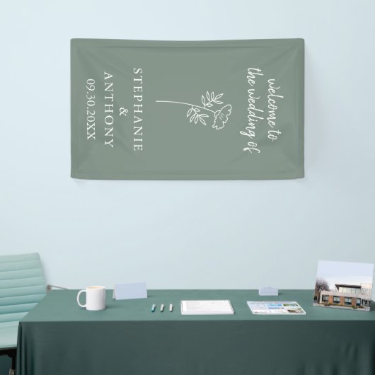 Sage Green Wildflower Wedding Spandoek (Beurs)